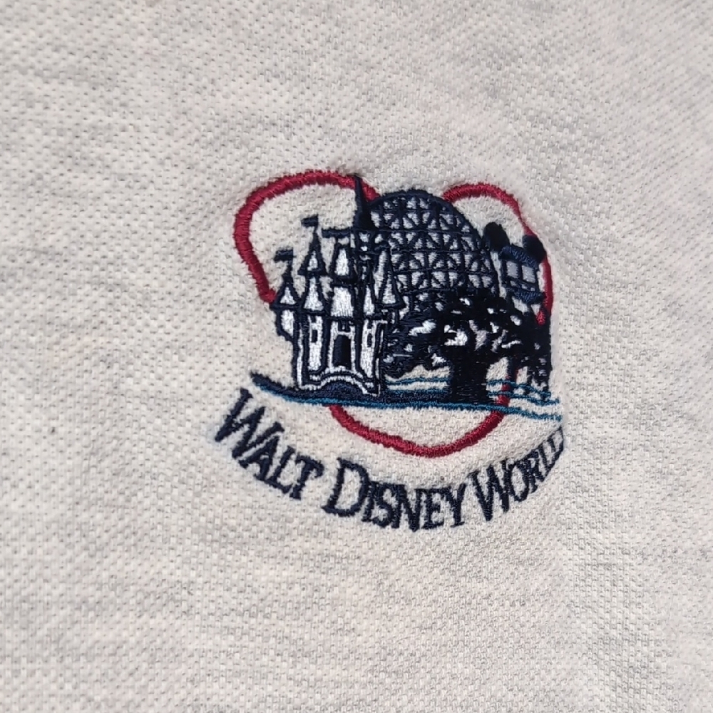 Disney Gray Polo with Embroidered Logo - Picture 2 of 6